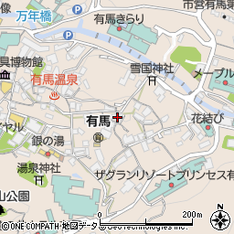 兵庫県神戸市北区有馬町1081周辺の地図