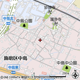 兵庫県姫路市飾磨区中島992周辺の地図