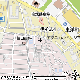 兵庫県宝塚市亀井町2周辺の地図