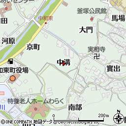 京都府和束町（相楽郡）釜塚（中溝）周辺の地図