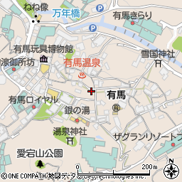 兵庫県神戸市北区有馬町1164周辺の地図