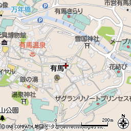 兵庫県神戸市北区有馬町1080周辺の地図