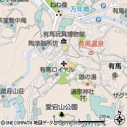 兵庫県神戸市北区有馬町1018周辺の地図