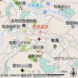 兵庫県神戸市北区有馬町1021周辺の地図
