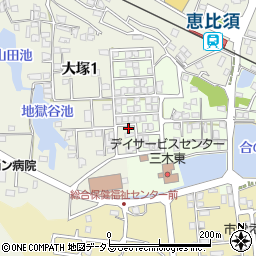 兵庫県三木市君が峰町3-64周辺の地図
