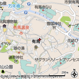 兵庫県神戸市北区有馬町1078周辺の地図