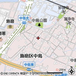 兵庫県姫路市飾磨区中島1028-2周辺の地図