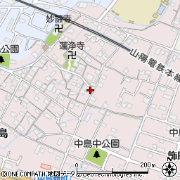 兵庫県姫路市飾磨区中島875周辺の地図