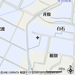 愛知県豊橋市下条東町白石周辺の地図