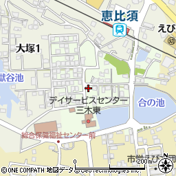 兵庫県三木市君が峰町3-81周辺の地図