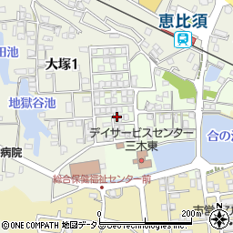 兵庫県三木市君が峰町2-30周辺の地図