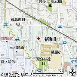 大阪府茨木市新和町周辺の地図
