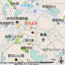 兵庫県神戸市北区有馬町1163周辺の地図