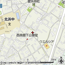 静岡県浜松市浜名区西美薗390周辺の地図