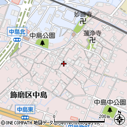 兵庫県姫路市飾磨区中島989周辺の地図