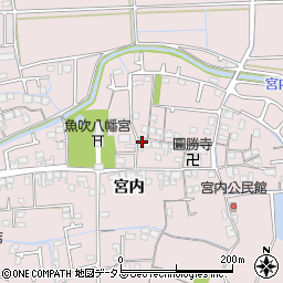 兵庫県姫路市網干区宮内197周辺の地図
