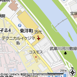 兵庫県宝塚市東洋町5-3周辺の地図