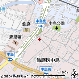 兵庫県姫路市飾磨区中島682周辺の地図