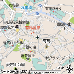 兵庫県神戸市北区有馬町1171周辺の地図