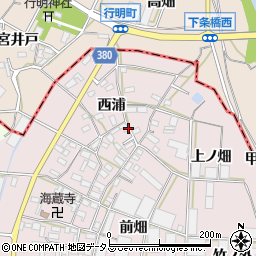 愛知県豊橋市長瀬町周辺の地図