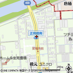 正岡橋南周辺の地図