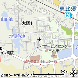 兵庫県三木市君が峰町2-36周辺の地図