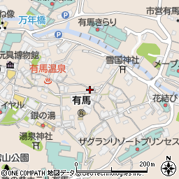 兵庫県神戸市北区有馬町1137周辺の地図