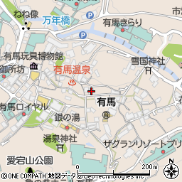 兵庫県神戸市北区有馬町1150周辺の地図