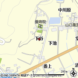 愛知県西尾市東幡豆町下谷周辺の地図