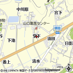 愛知県西尾市東幡豆町堂下周辺の地図