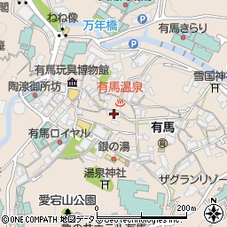 兵庫県神戸市北区有馬町1158周辺の地図