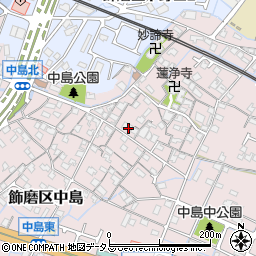 兵庫県姫路市飾磨区中島976周辺の地図