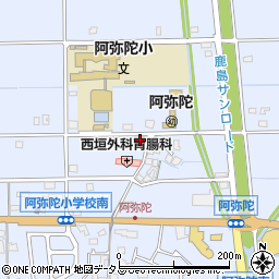 阿弥陀公民館周辺の地図