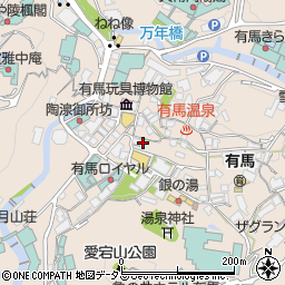 兵庫県神戸市北区有馬町818周辺の地図