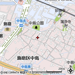 兵庫県姫路市飾磨区中島1069周辺の地図