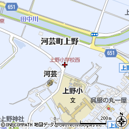 上野小学校西周辺の地図