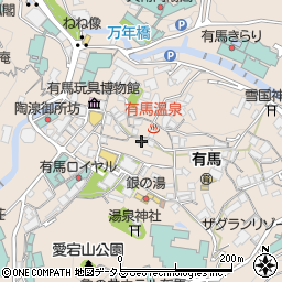 兵庫県神戸市北区有馬町1176周辺の地図