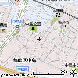 兵庫県姫路市飾磨区中島1072周辺の地図