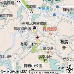 兵庫県神戸市北区有馬町820周辺の地図