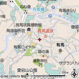 兵庫県神戸市北区有馬町1183周辺の地図