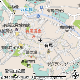 兵庫県神戸市北区有馬町1152周辺の地図