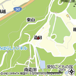 愛知県西尾市東幡豆町造田周辺の地図