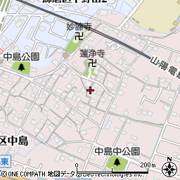 兵庫県姫路市飾磨区中島883周辺の地図