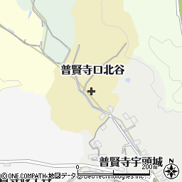 京都府京田辺市普賢寺口北谷13周辺の地図