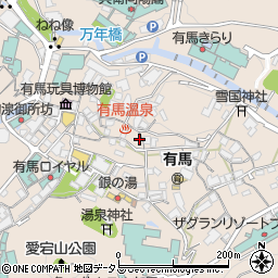 兵庫県神戸市北区有馬町1170周辺の地図