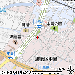 兵庫県姫路市飾磨区中島681周辺の地図