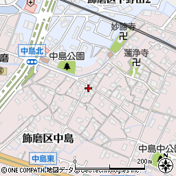 兵庫県姫路市飾磨区中島986-2周辺の地図