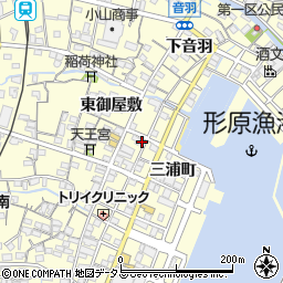 愛知県蒲郡市形原町東御屋敷9周辺の地図