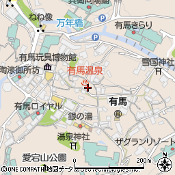 兵庫県神戸市北区有馬町1169周辺の地図