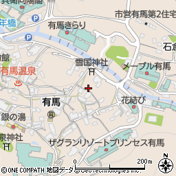 兵庫県神戸市北区有馬町1112周辺の地図